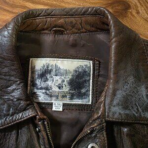 Leather Bomber Mens XL Tall
